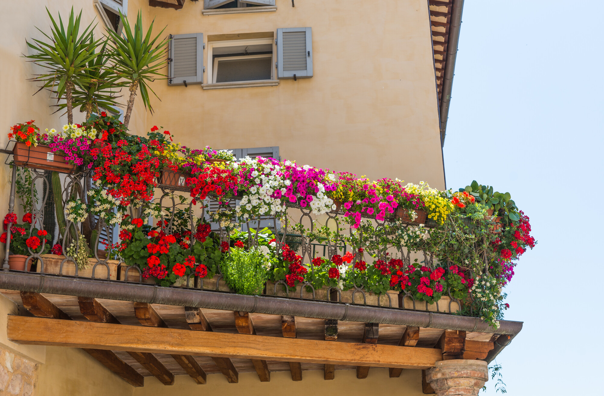Balcone fiorito curato da Floricoltura Moretti